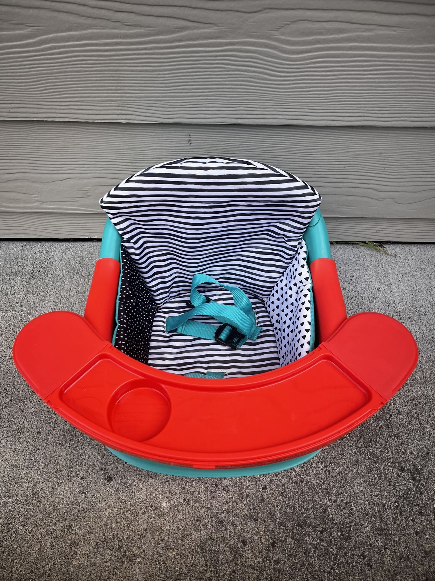 Booster Seat. Does Not Have Side Straps For Tying Down.