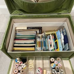Sewing Basket With Notions 