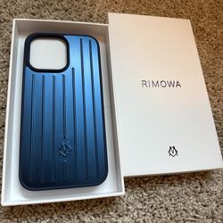 Rimowa iPhone 16 Pro Max Blue Aluminum Phone Case