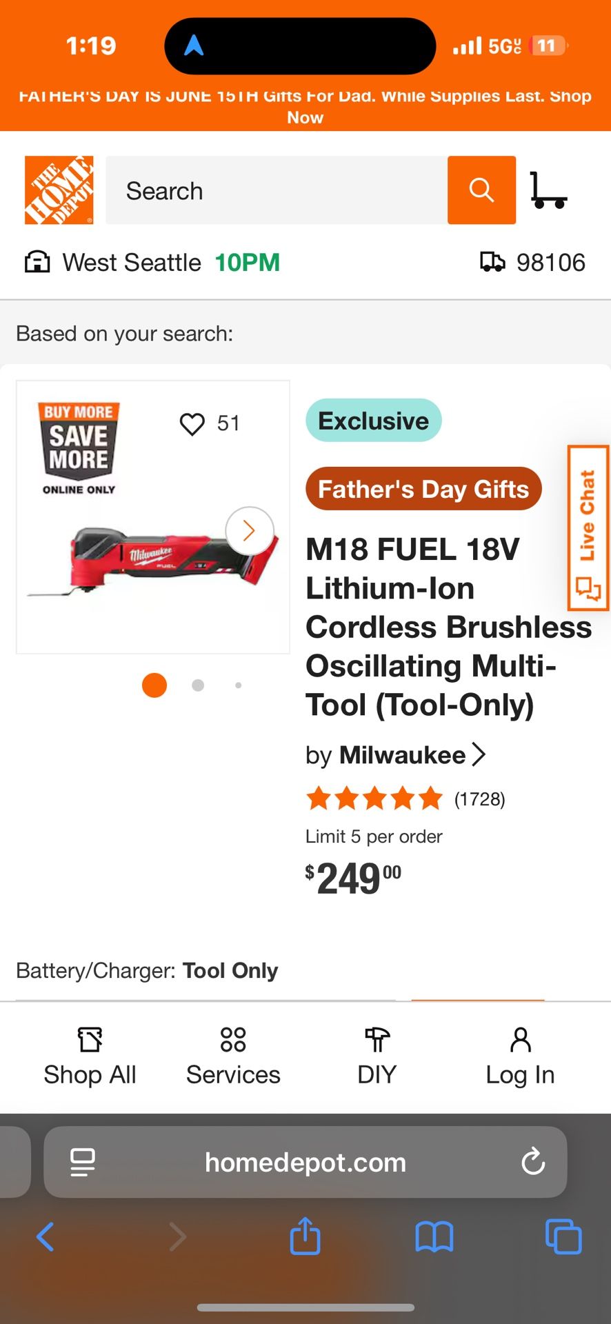 Milwaukee Fuel M18 Multi Tool