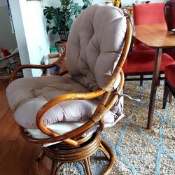 Bamboo Swivel Chair