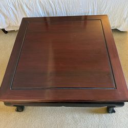 Large hardwood coffee table