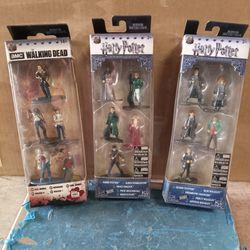 Nano Metalfigs Walking Dead And Two Harry Potter's 