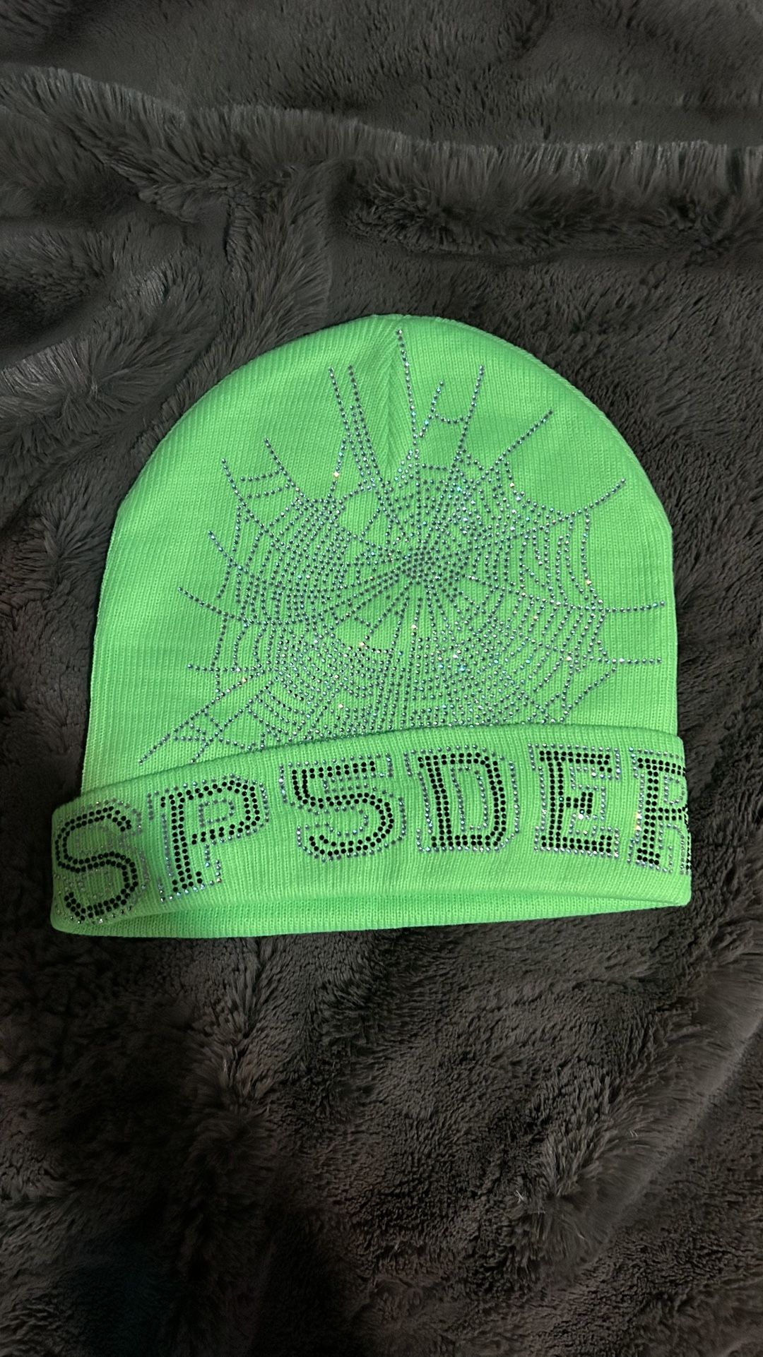 Rhinestones Sp5der Beanie