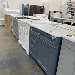 $295 All 36” Solid Wood Frame Assembled New Bathroom Vanity w/ Sink Storage Cabinet