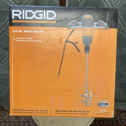 ** Brand New ** RIDGID Mud Mixer Mortar Grout Paint Single Paddle Mixing Heavy Duty Corded