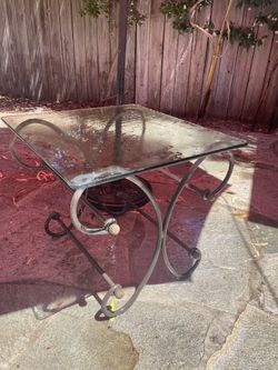 Glass Side Table
