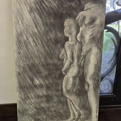 1980s hand drawn canvas art- $200