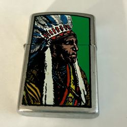 Tiger Windproof Cigarette Lighter Native American Theme