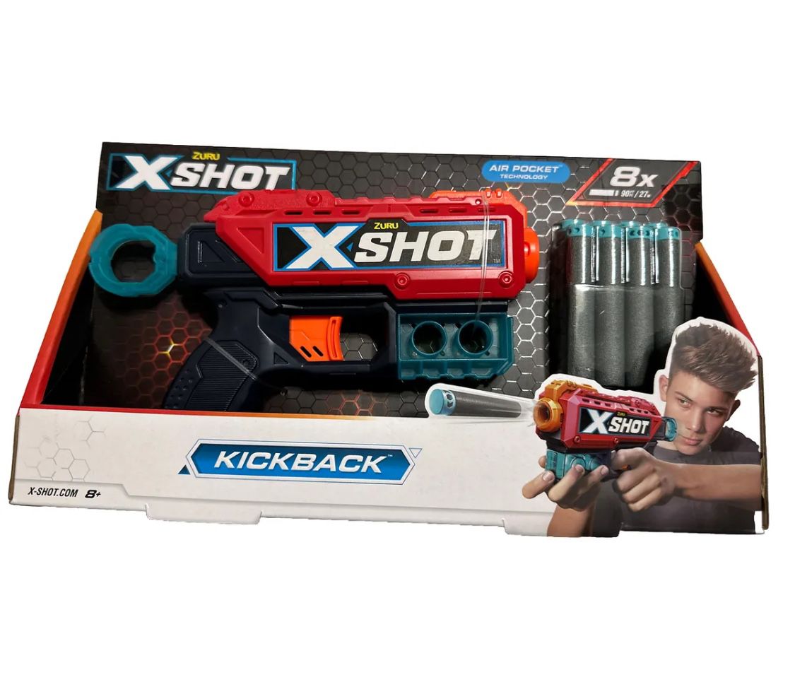 X-SHOT: EXCEL KICKBACK With 8 Foam Darts