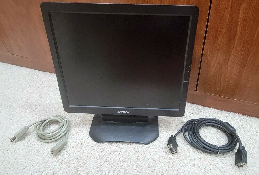EMPREX 17" LCD Monitor LE1(contact info removed) VGA + Power Cable Bundle - AS IS