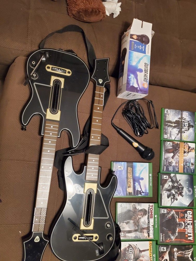 Xbox One Games And Guitar Hero Guitars for Sale in Orlando, FL OfferUp
