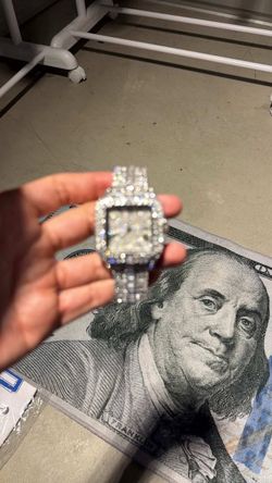 Moissanite lab diamond ice out watch
