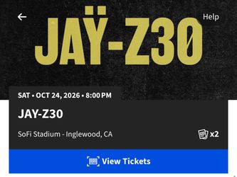Jay-Z30 Concert Tickets x2 SoFi Stadium