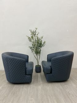 Belfield Top Grain Leather Swivel Chair