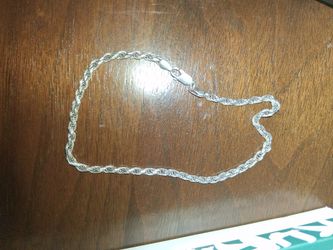 Silver ankle bracelet
