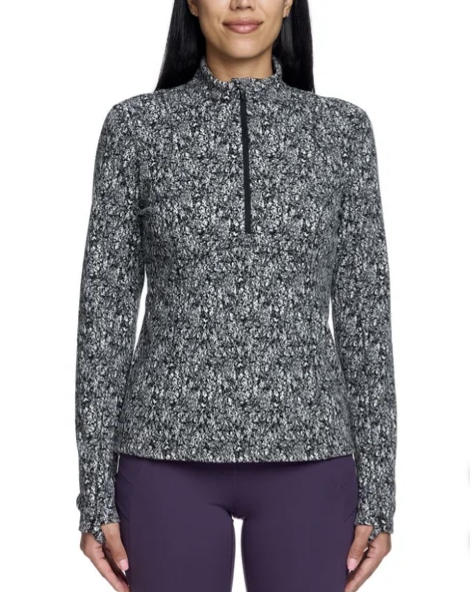 NWT Spyder women fleece half zip Active top Size S