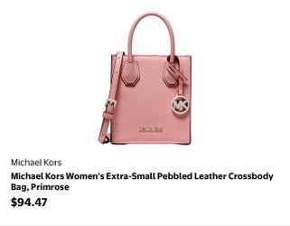 Michael Kors Women's Extra-Small Pebbled Leather Crossbody Bag, Primrose