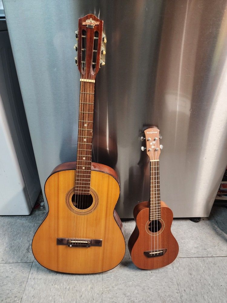 Checkmate Acoustic Guitar & Orangewood Ukulele