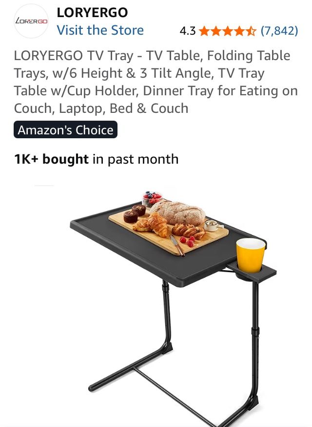 LORYERGO TV TRAY,TV TABLE