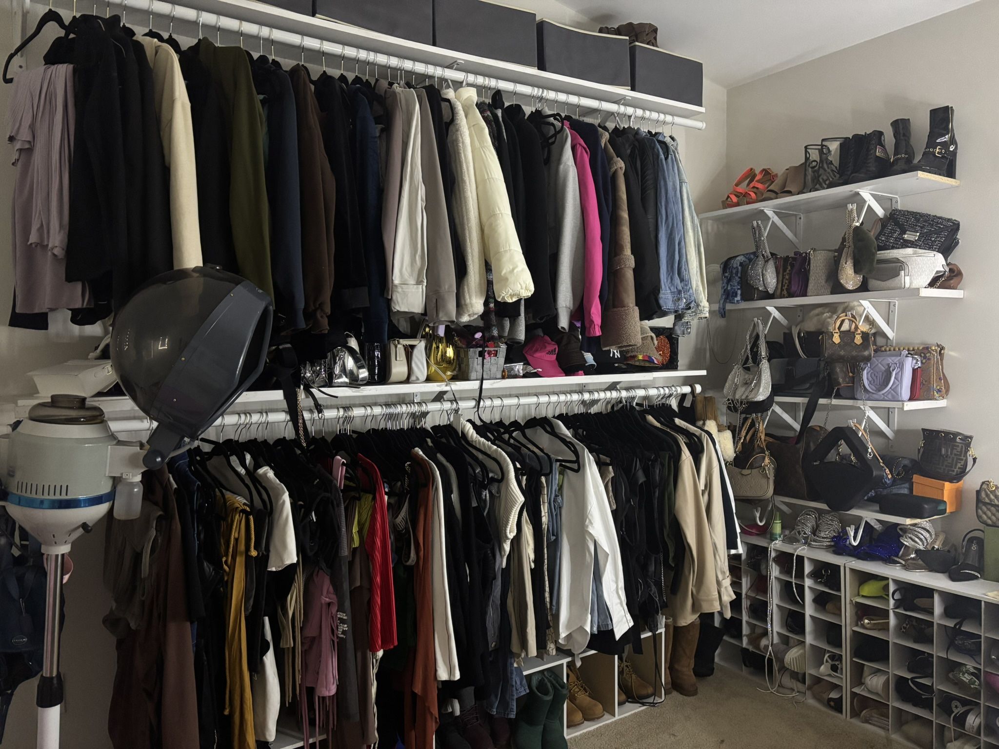 Closet Room Setup for Sale – Vanity, Full-Length Mirror, Shelving & More!
