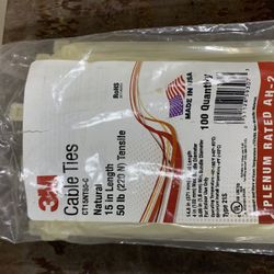 🔗 3M Plenum-Rated Cable Ties – CT15NT50-C ✅