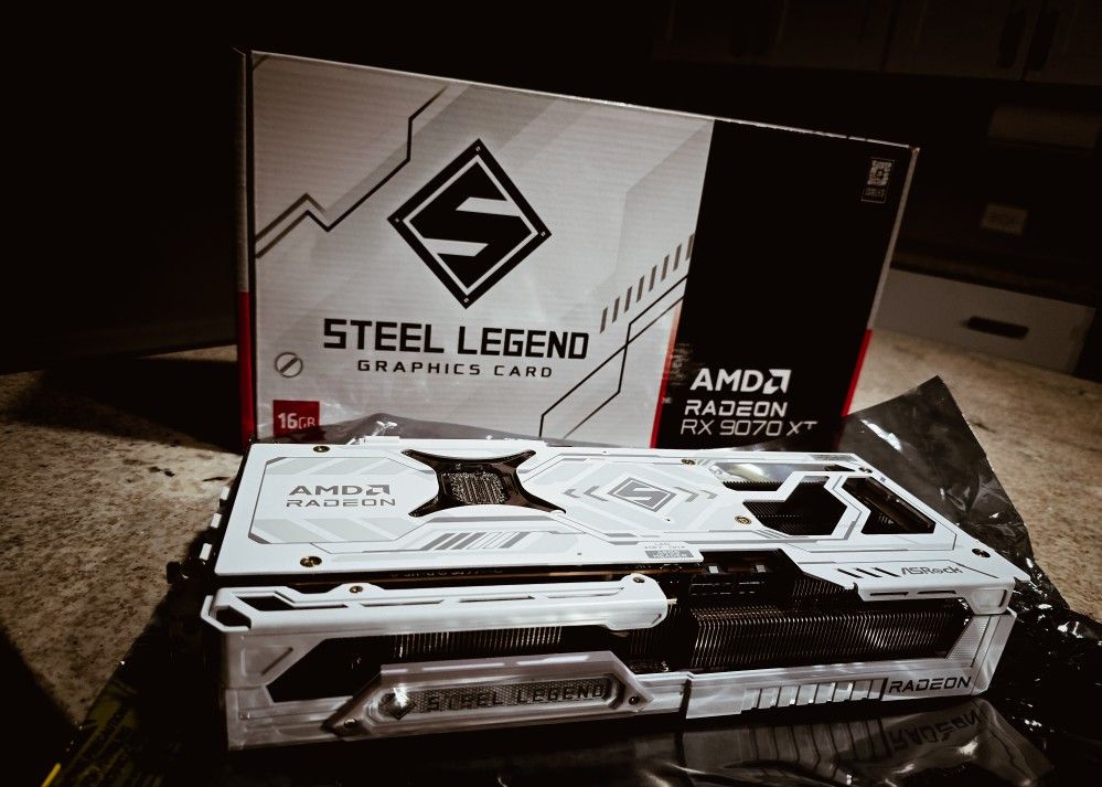 ASRock AMD Radeon RX 9070 XT Steel Legend Triple Fan 16GB GPU