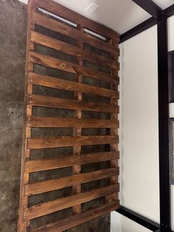 Self made bed frame with wheels