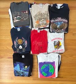 Vintage Graphic T-Shirt Lot Of 41 Wholesale Clothing Reseller Single Stitch USA