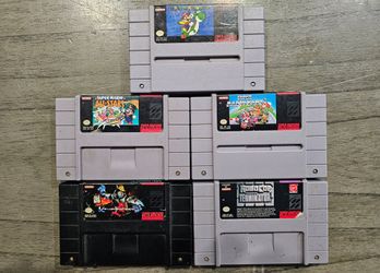 $130 for all 5 SNES Games