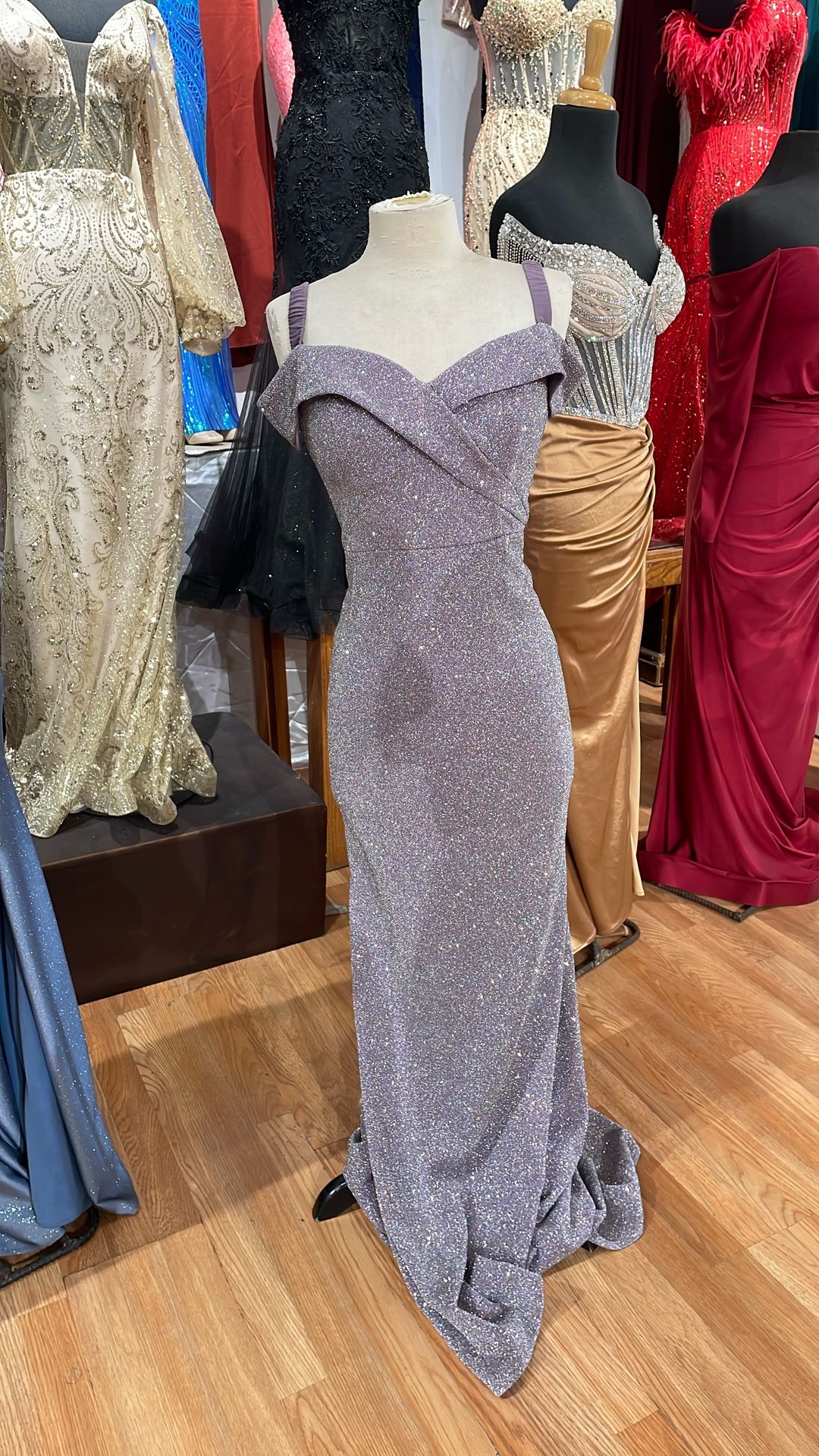 Lavender Glitter Gown 🧚🏼♀️