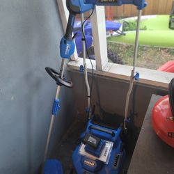 Like New 24 Volt Max Kobalt 16 Inch Lawn Mower Weed Eater Battery And Charger