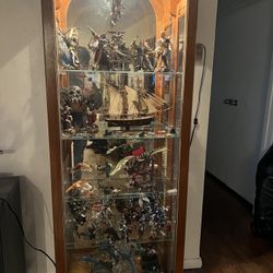 Display Cabinet With Decorations