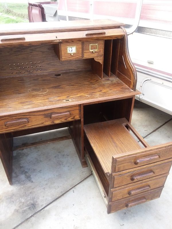 Antique All Wood Roll Top Desk Free Great Restoration Project For Antique All Wood Roll Top Desk Free Great Restoration Project For In Perris Ca Offerup