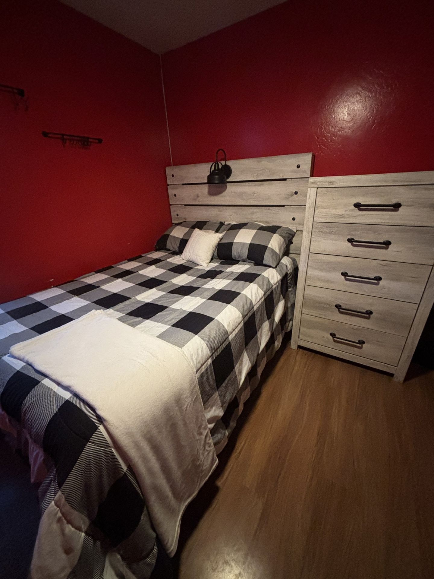 Full Size Bed frame And Drawer No Mattress .