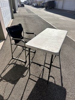 Folding chair and table