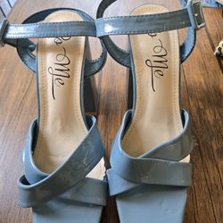 Blue Platform Heels