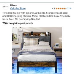 Twins Size Bed frame LED LIGHTS 