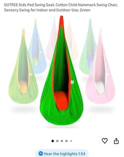 Kids pod swing seat