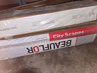 Brand new boxes of hardwood flooring different sizes