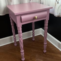 Tall Pink End Table