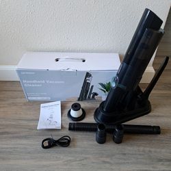 Handheld Vacuum  - Docking Station with Attachments - Strong, 2 Hepa  Filters Included