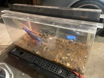 Tru-vu Plexiglass Fish Tank Aquarium with Lid and Accessories