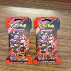 2 Pokémon TCG Scarlet and Violet Destined Rivals Sealed Booster Pack