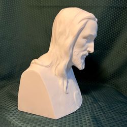 Vintage Rare 137 GEBR.V.P EIGENDOM Jesus Bust, ceramic, white finish, beautiful