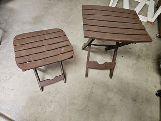 Pair Of Plastic Tables