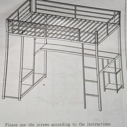 Metal Loft Bed Frame