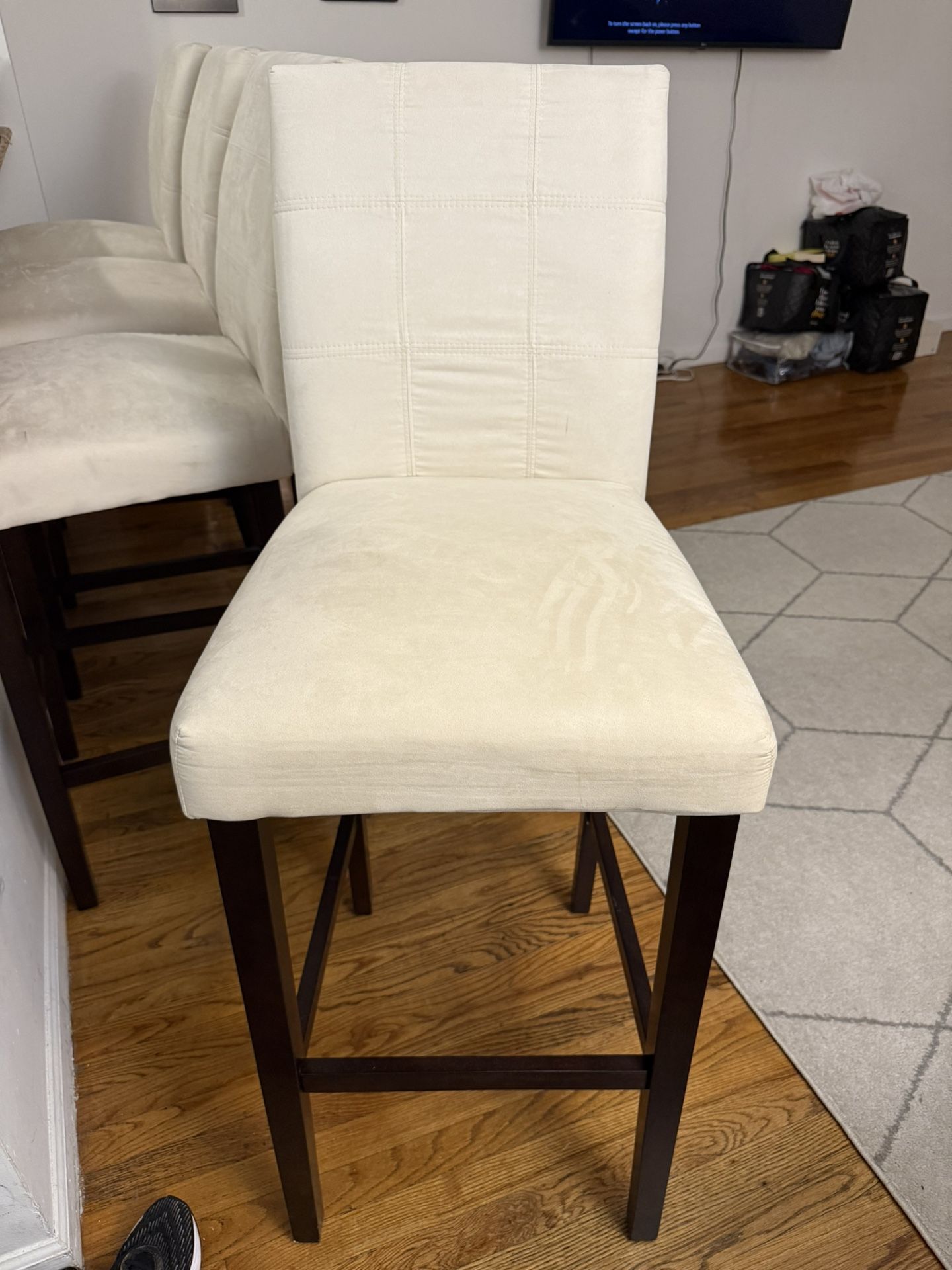 Bar Stools, White, Tall