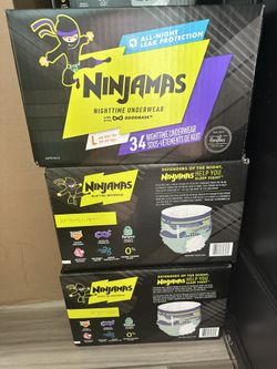 Ninjamas Nighttime Underwear Size L 34 Pack