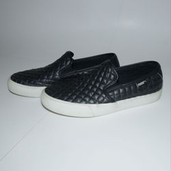 Puma Women's Black Quilted Slip-On Sneakers Size 8.5
